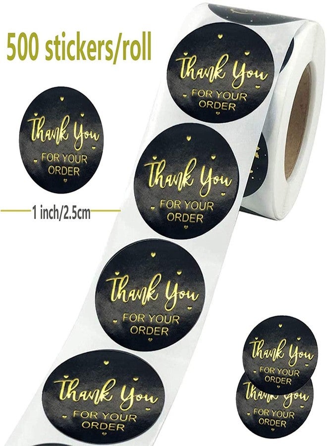 53 Arts Thank You Stickers - Round 500 Pcs in 1 Roll, Random Designs for Packaging, Gifts & Decorations - Image 2